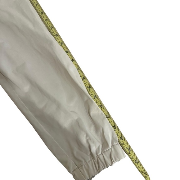 Zara Origins Rain Coat Windbreaker Men’s Size Medium Ivory Drawstring Waist - Picture 13 of 15